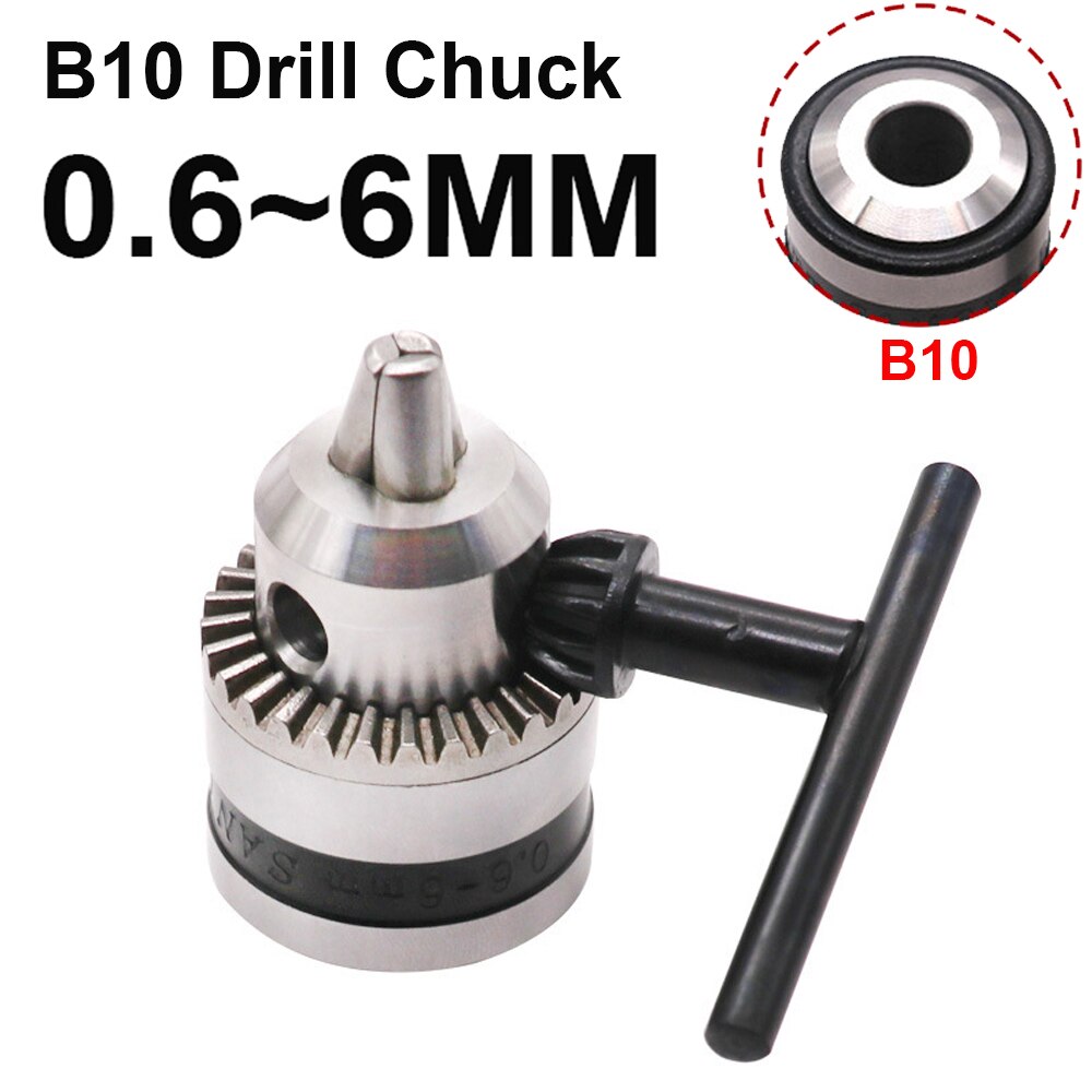 B10 0.6-6mm Drill Bit Clamp + B10 Drill Chuck Connecting Rod Sleeve Taper Coupling 4mm/5mm/6mm/8mm Kit Hand Electric Drill Tool: B10 Drill Chuck
