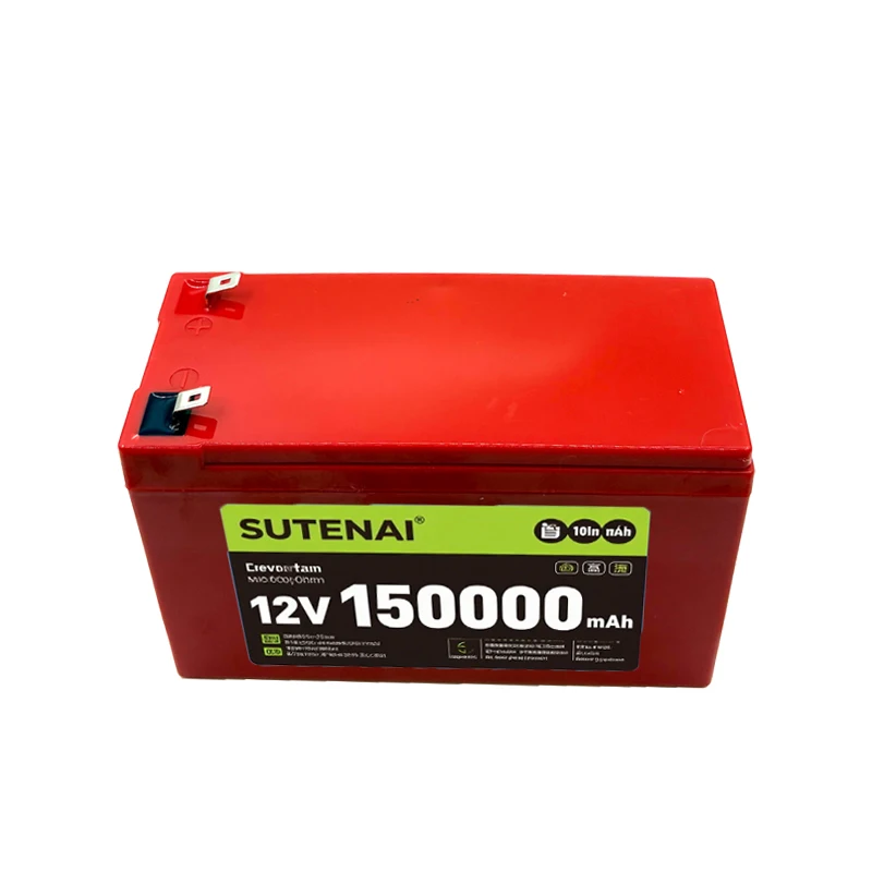 12V 150Ah Lithium Batterij - Oplaadbare Li-Ion voor Zonne-energie & Elektrische Voertuigen + 12.6V 3A Lader