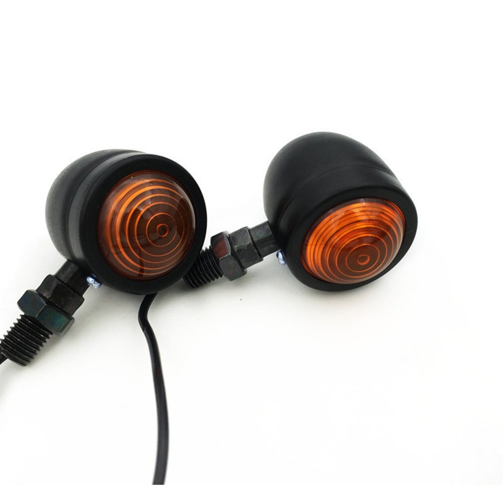2/4pcs Black Bullet Motorcycle Turn Signal Indicator Lamp Light Moto Blinker Light For Honda Fatboy Chopper Bobber Suzuki