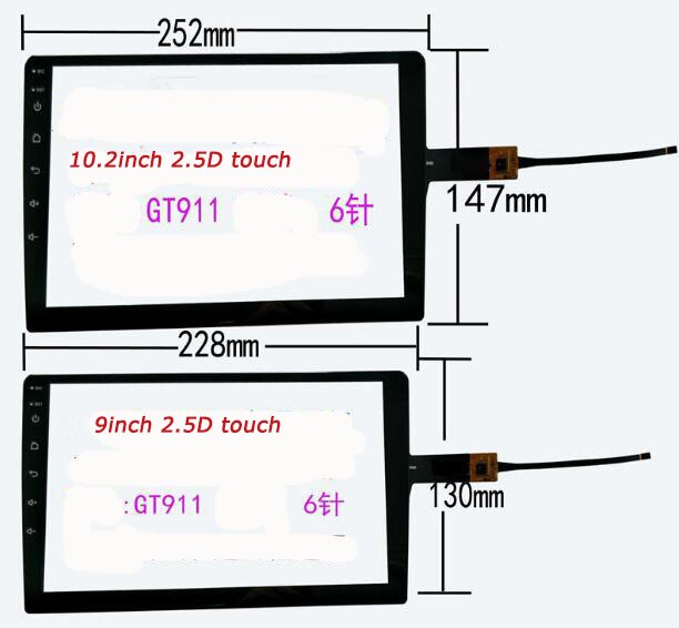 Auto Touchscreen Schutzfolie - 10.2inch / 9inch - 2.5D Kapazitiv für TEYES CC2 Kia Rio 3/4 DVD GPS