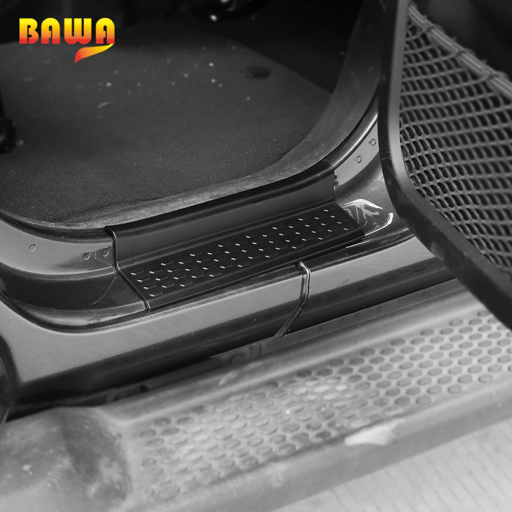 Car Accessories for Jeep Wrangler JL JT 2022 Welcome Pedal Cover Door Enter Guard Sill Scuff Plate Black