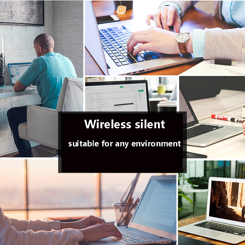 metoo Wireless Bluetooth Silent Mouse Ultra-thin Ergonomic Portable Optical Mouse For tablets laptops and mobile phones