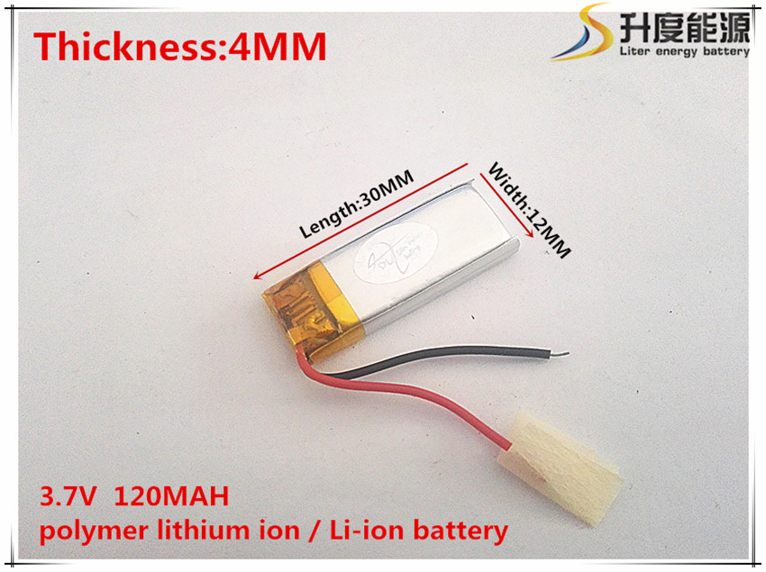 3.7V 120mAh 401230 Lithium Polymer Li-Po li ion Rechargeable Battery cells For Mp3 MP4 MP5 GPS PSP mobile bluetooth