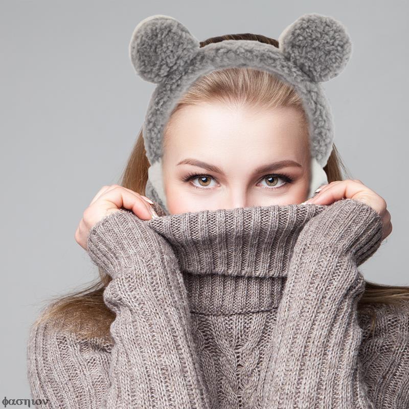 Couvre-oreilles en polaire unisexe, Protection contre le froid, casque de ski en plein air, patinage, Kawaii, ours en peluche, bandeau thermique pour fête
