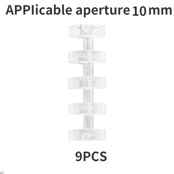 9Pcs 5 Gat Ring Binding Ring Segment Binding Ring Poreuze Punch Losbladige Papier Plastic Clip Toepasselijk Diafragma 10Mm: 01