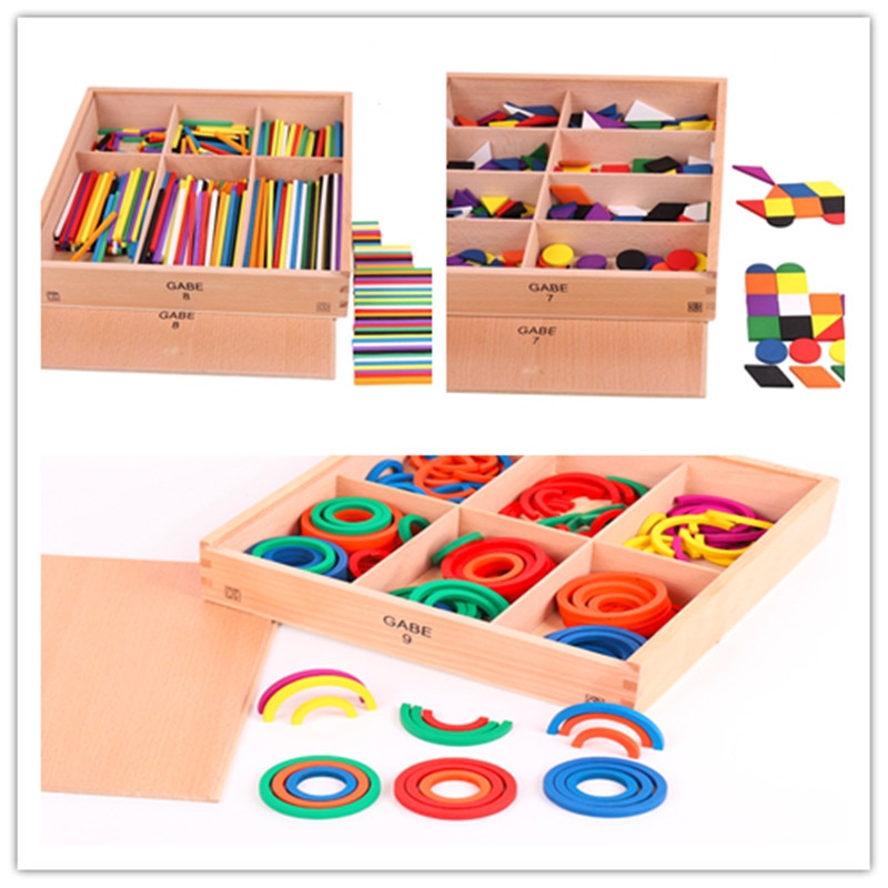 Nuevos juguetes de madera para bebés Froebel Gaby 7-8-9 juguetes educativos para bebés