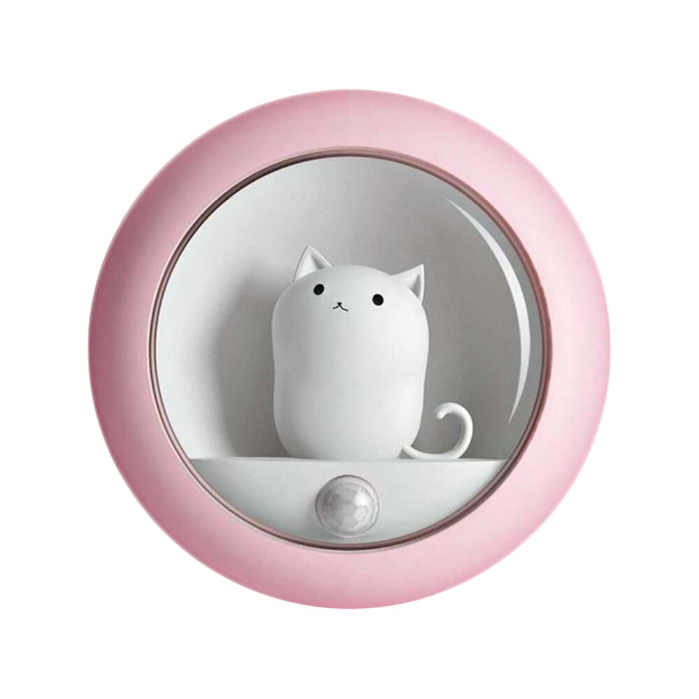 Nacht Licht Bewegung Sensor LED Lampe für freundlicher Hause Treppen Schrank Schlafzimmer Dekoration Nachtlicht Wc Beleuchtung USB Aufladbare: Rosa