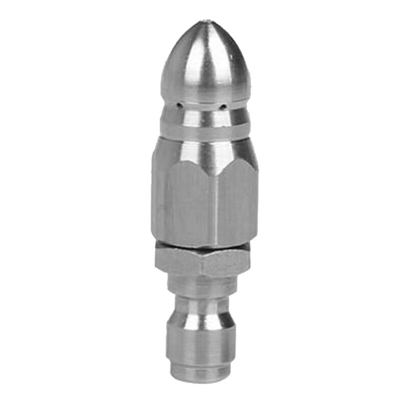 1/4 tommer højtryksrenser af rustfrit stål afløb kloak rensning pipe jetter spray quick plug afløbsslange dyse tilbage slidstyrke