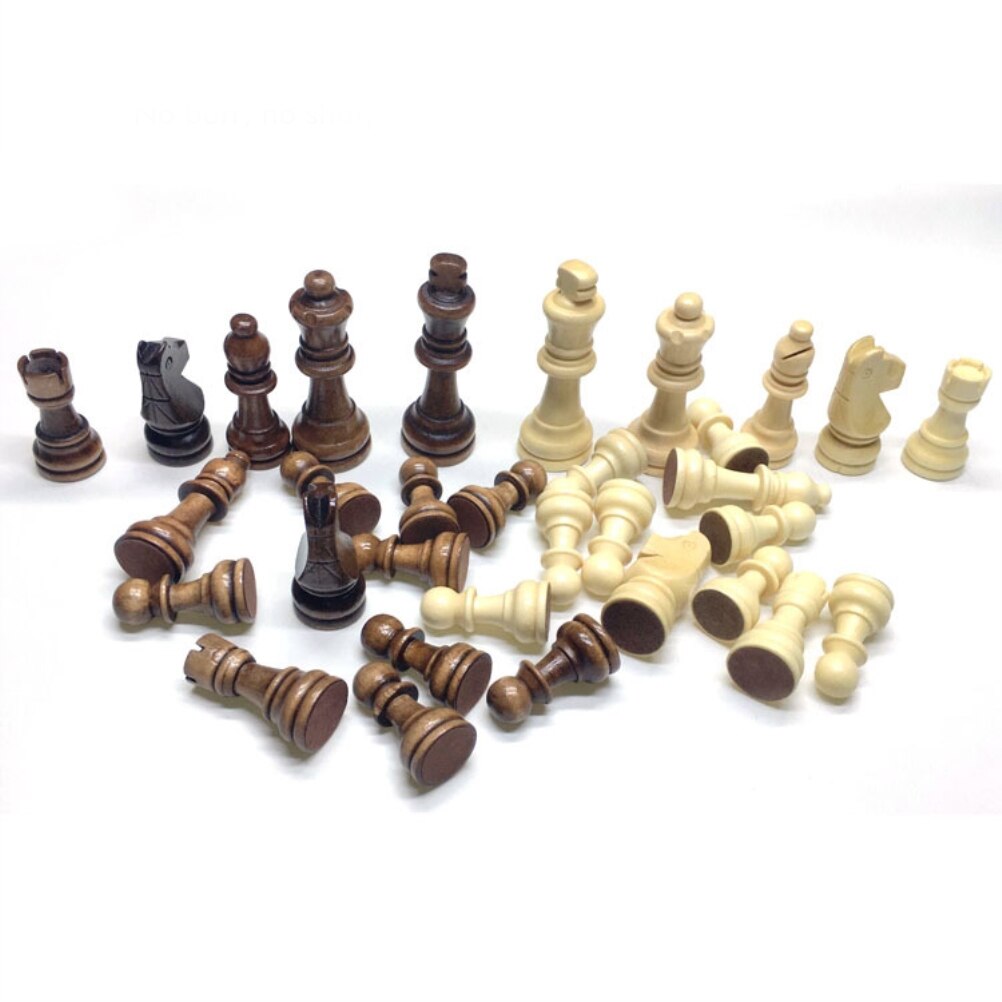 Houten Schaakstukken 32 Stukken Hout Schaakstukken Stukken 3 Inch Koning Cijfers Schaakspel Schaken Stuk Schaakbord Kinderen