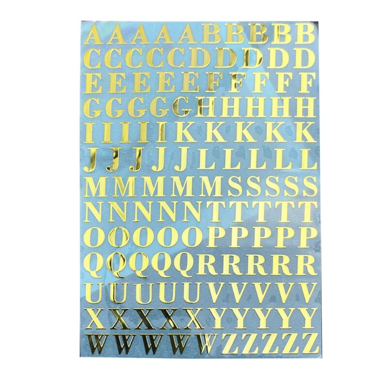 Gold/Silver Alphabet Glitter Epoxy Resin Metal Decorative Stickers English Letters Numbers UV Epoxy Resin Fillings Filler: 13