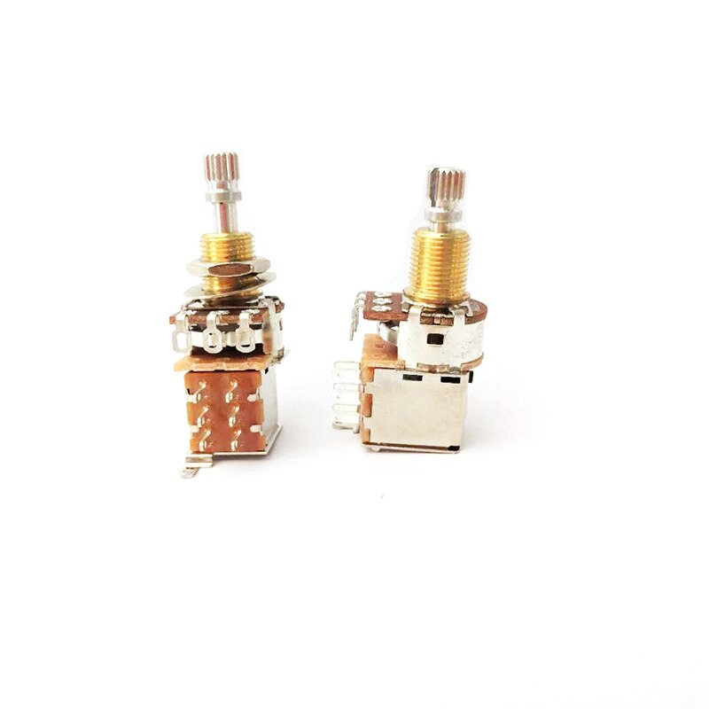 A500K Potentiometer Push Pull Switch Splined Pot Shaft Electric Guitar Tone Volume Parts Guitar Parts & Accessories