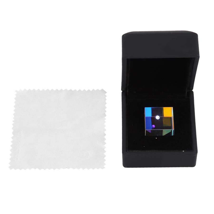 Optico-prisma óptico de 23x23x23mm, seis lados, luz brillante, combina PRISMA, vitral de vidrio óptico, herramienta de experimento de prisma