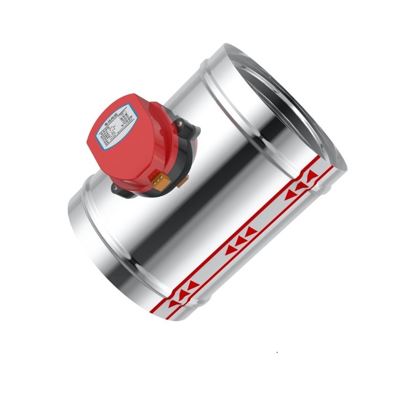 Conducto eléctrico de aire de acero inoxidable de 80/100/125/150/200mm, válvula de compuerta, aire acondicionado motorizado, amortiguador de aire AC220V