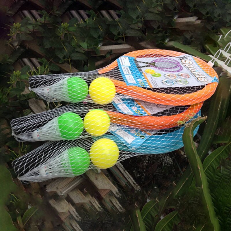 1 Paar Badminton Racket Voor Kinderen Indoor Outdoor Sport Spel Kinderen Speelgoed Oranje