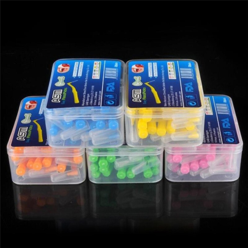 20Pcs TEPE Angle Interdental Brushes High Plastics Safety Long-term Use Between TeethBraces Tooth Brush Cleaner