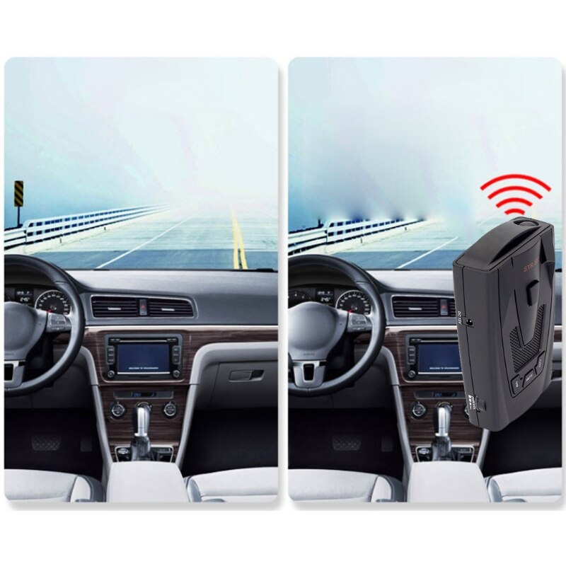 Detectores de radares STR555, Detector de coche Anti radares, multilenguaje, Detector de monitoreo de velocidad de coche