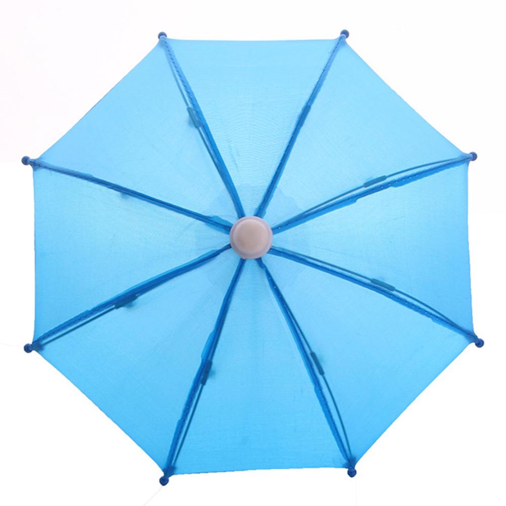 Mini Toy Umbrellas Doll's Toys Girls Doll Accessory Rain Umbrella Play Toy Photography Prop Cute Dollhouse Miniature Umbrella: Blue
