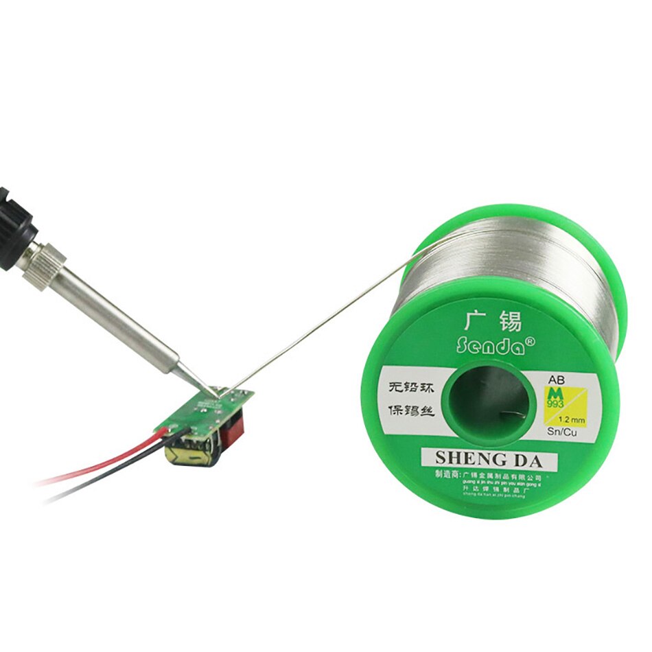 Alambre de estaño para soldadura sin plomo, núcleo de colofonia sin plomo 800 Sn 0,8 Cu para soldadura eléctrica RoHs, 1,0g, 99.3%-0.7% mm