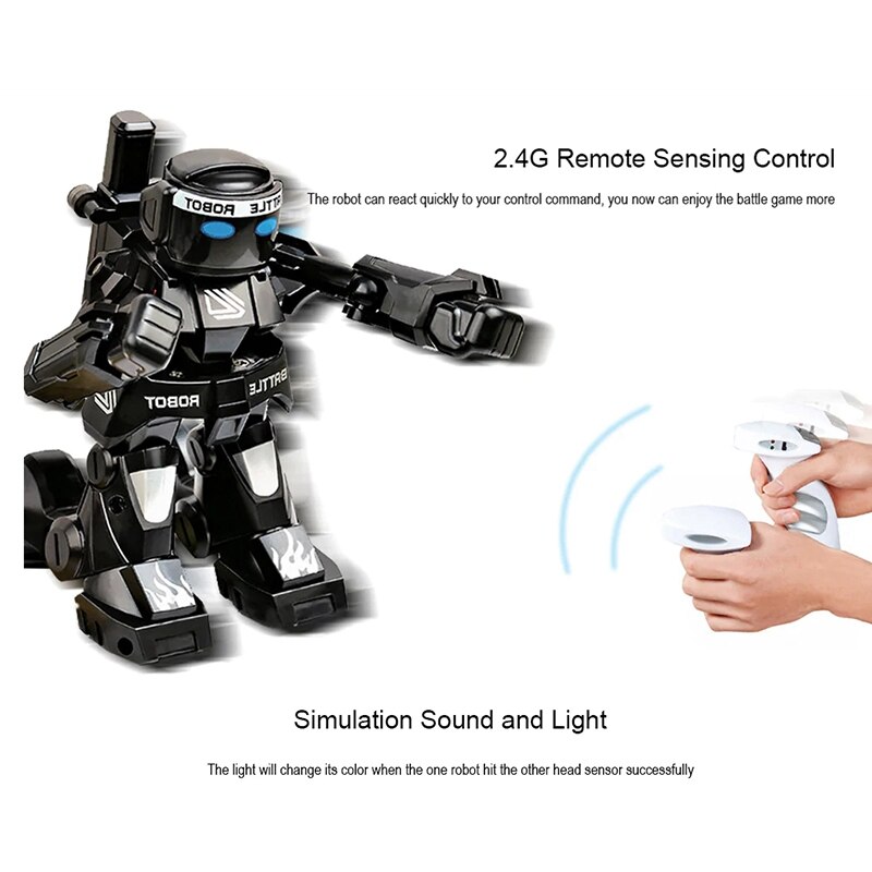 RC combat boxe Robot jouets 2.4G combat Intelligent télécommande Robot deux manettes de contrôle boxe combat Robots jouet modèle