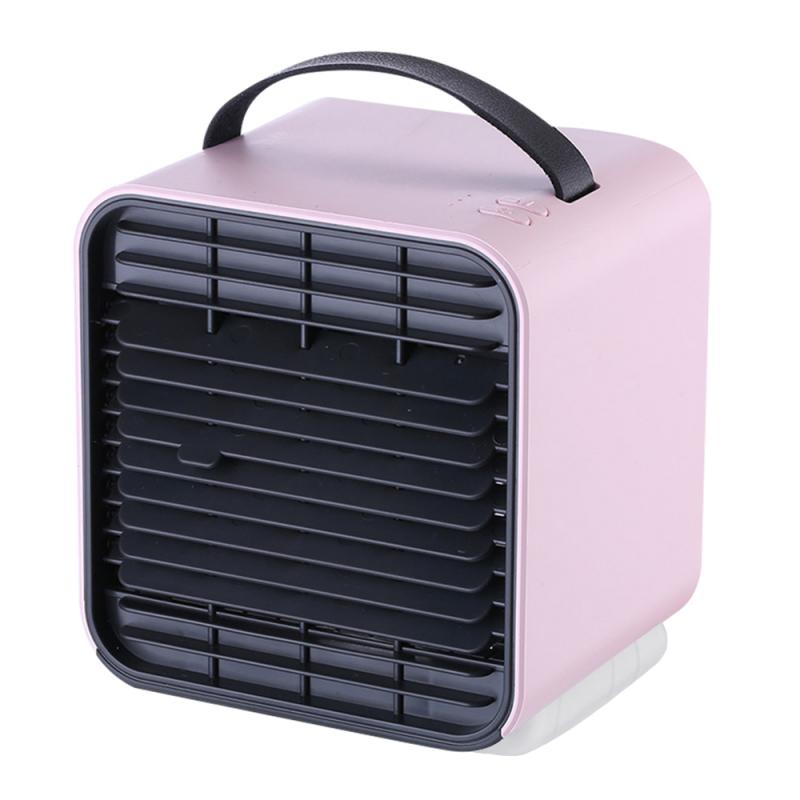 Mini Air Conditioner Fan Humidifier Purifier Cooling Fan Air Cooler Quick Air Conditioner Fan For Home Office Desktop Room: pink B