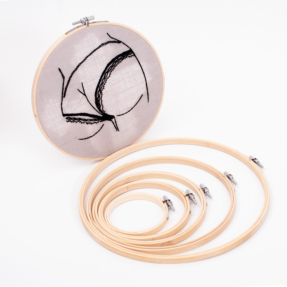 DIY Embroidery Hoop Tool Art Craft Cross Stitch Chinese Traditional Circle Round Bamboo Frame Sewing Tools Embroidery Hoops