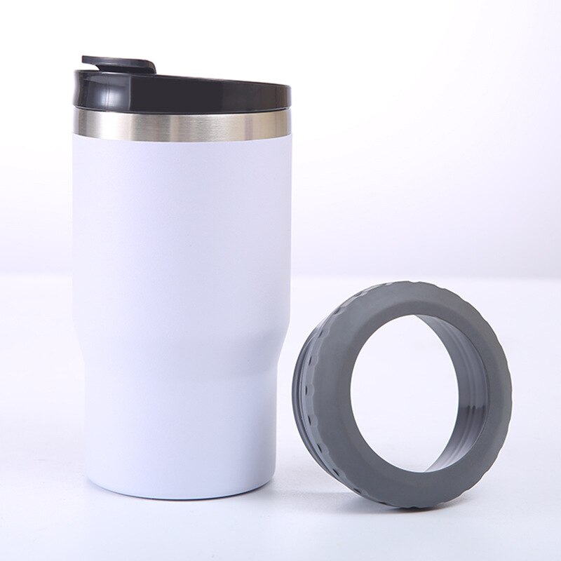 14oz Can Cooler Stainless Steel Insulated Skinny Beer Cooler Insulator Holder With 2 Lids Thermos Copo Termico Water Bottle: 6