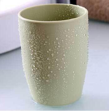 Bathroom Brushing Teeth Cups Plain Green Plastic Couple Mouthwash Cup Rinsing Mug Couple Rinse Cups Thick Round Water Cup: Green