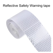 1 pcs zilver witte Reflecterende Veiligheidswaarschuwing Conspicuity Tape Film Sticker 3M Vinyle Reflecterende tape