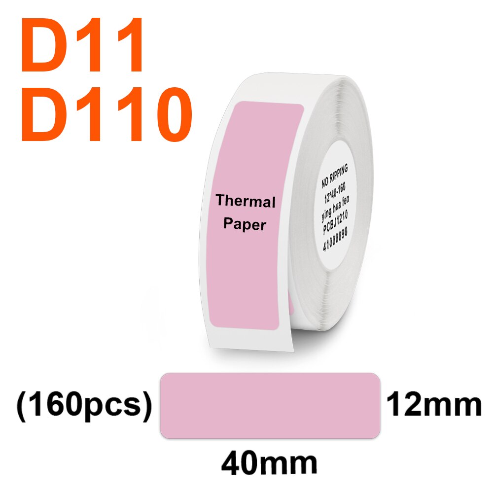 D11 elastyczny kabel papier do Niimbot D11 D110 przenośny Mini bezprzewodowa drukarka etykiet Bluetooth wodoodporny D11 etykieta druku papieru: Set D