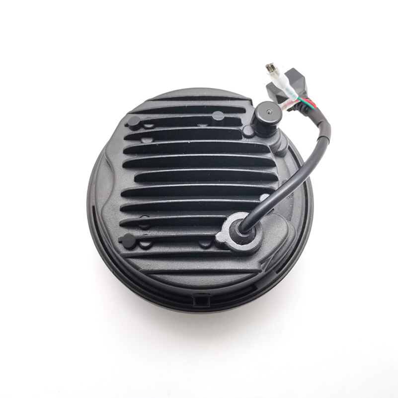 Faro LED de 5,75 pulgadas para motocicleta, Halo, Ojos de Ángel blancos DRL, luz de señal de giro para Harley Sportster Touring, Super Glide Dyna
