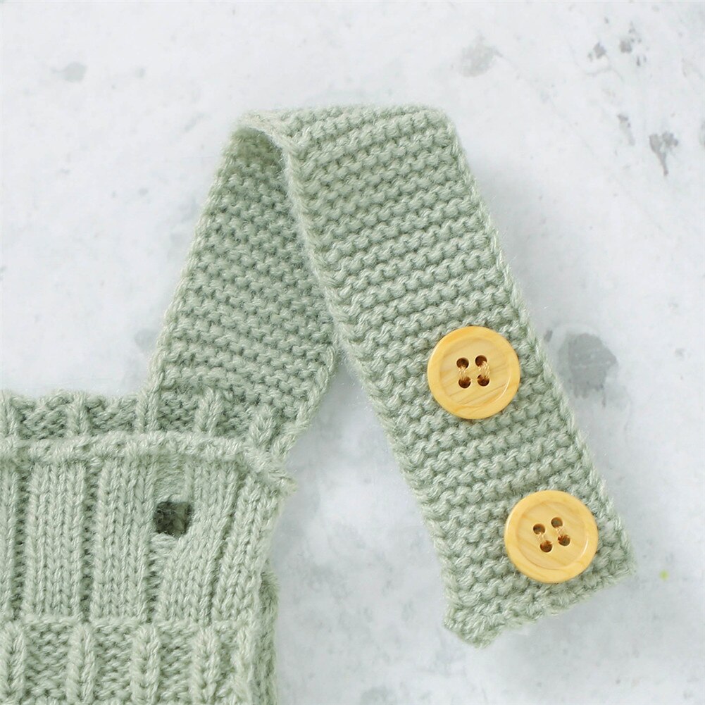 Winter Herbst 3-24M Säuglings Baby Mädchen Gesamt + Hütte Geschmack Einfarbig Ärmelloses Knited Overall zur Seite fahren 2 stücke Outfit