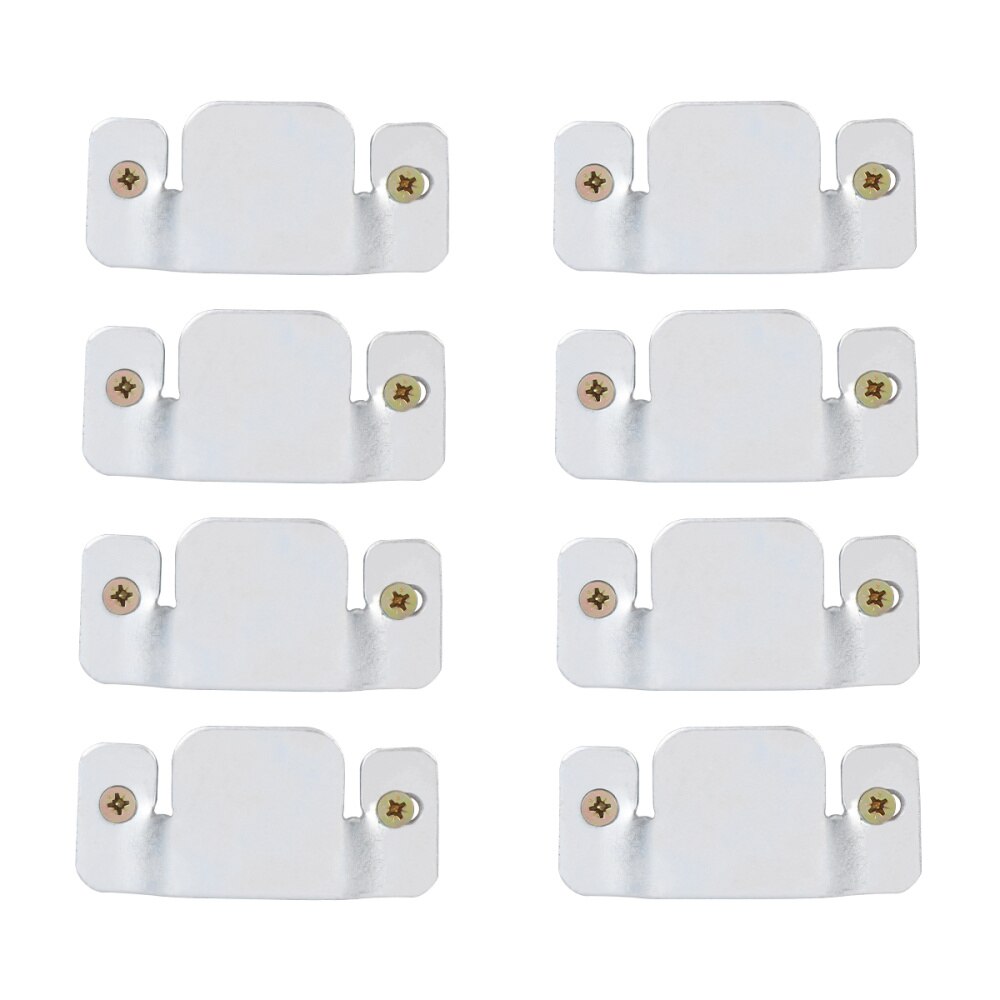 8pcs Universal Sectional Sofa Interlocking Furniture Connector with 16pcs Screws: Silver 2