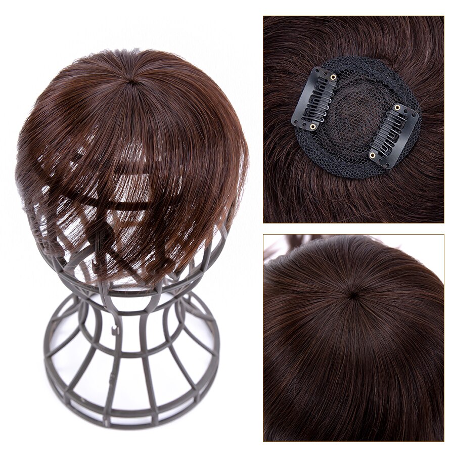 Leeons Women Breathable Hair Pieces 2 Clip In One Piece Hair Extension Wig Increase The Amount Of Hair On The Top Of The Head