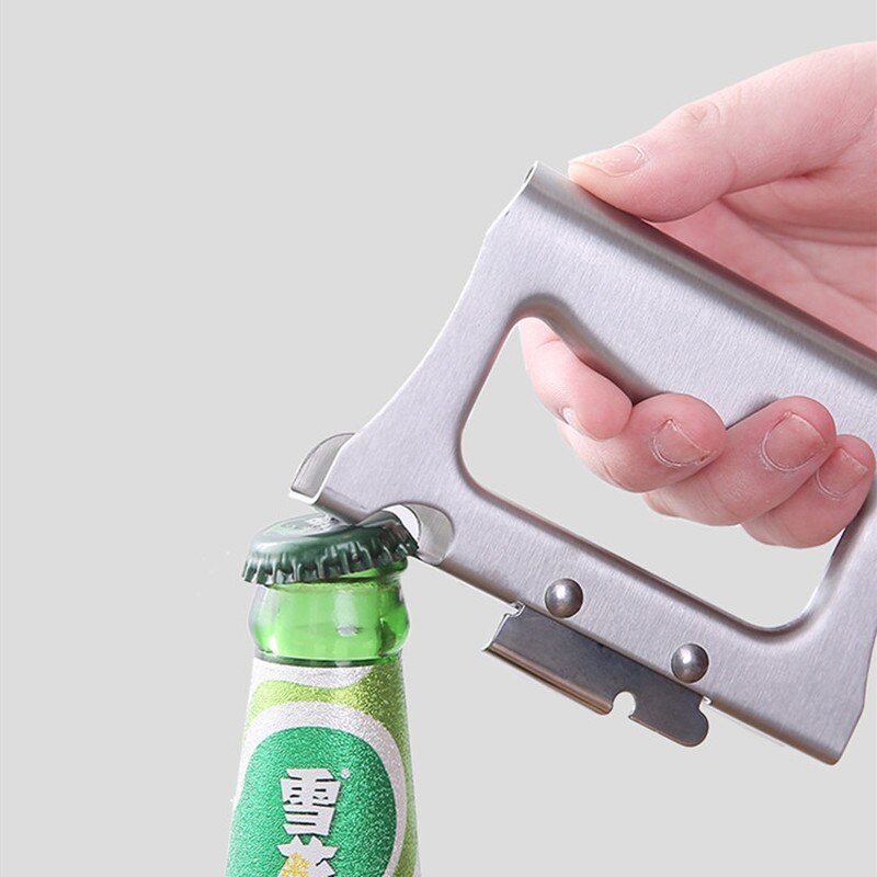 Multifunctional Can Opener Beer Bottle Opener Side Cut Stainless Steel Canned Knife Safety Manual Open Cans Kitchen Accessories