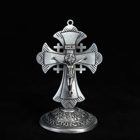 Jesus Cross Metalen Orthodoxe Pictogrammen Woondecoratie Jezus Christus Ambachten Home Decoratie Cross: Zilver
