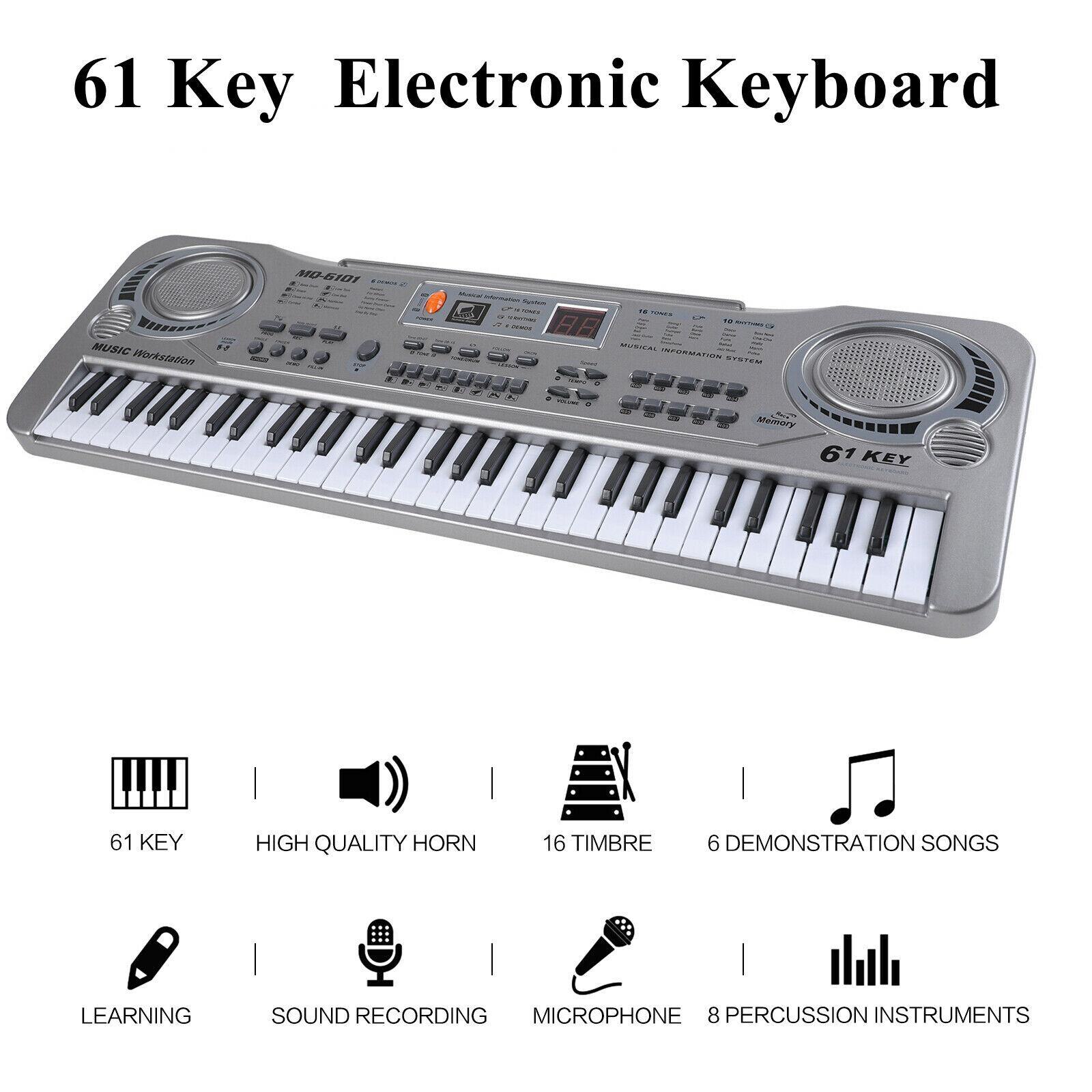 Piano Keyboard Digital Piano Piano Organ with Microphone for Beginners Kids
