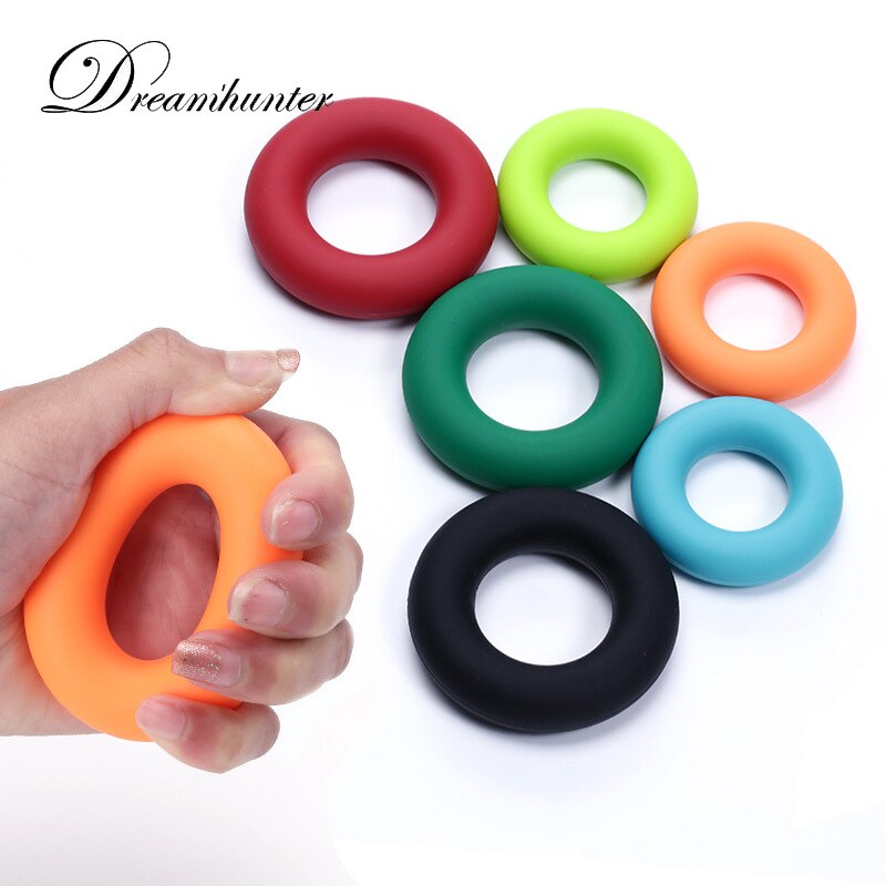 Strength Hand Grip Ring Silicone Protectable FingerTrainer Muscle PowerTraining Ring Exerciser Fitness Gym Wrist Hand Expander