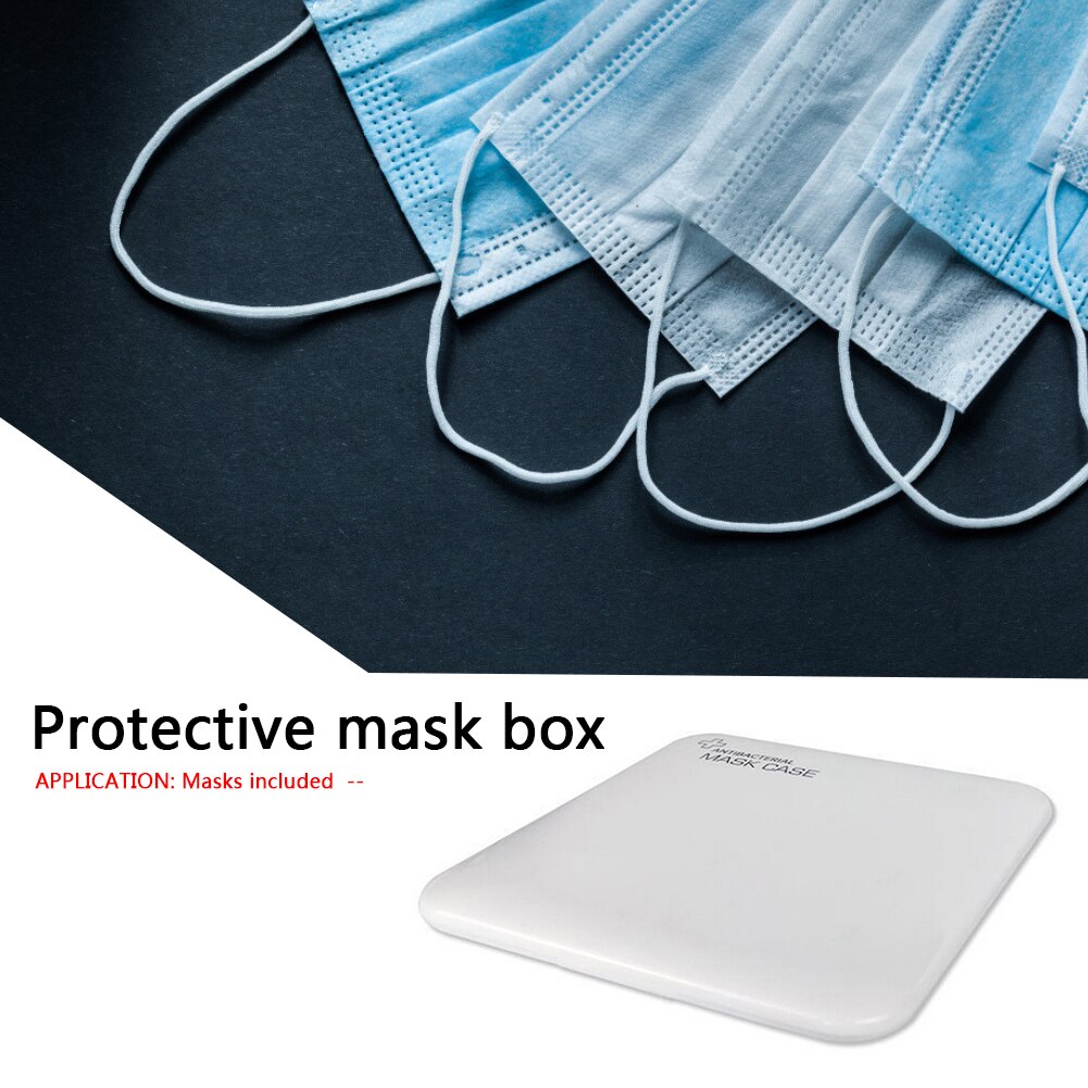 1pcs Mask Storage Box PP Silver Ion Disinfection Portable Mask Holder Organizer Face Masks Container Dustproof Mask Case