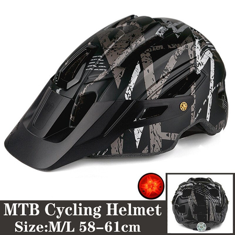 BATFOX Bicycle Helmet Chameleon Gradient Color Riding Mountain Bike Cycling Helmet Skateboard Helmet Safety Helmet: J790-Black