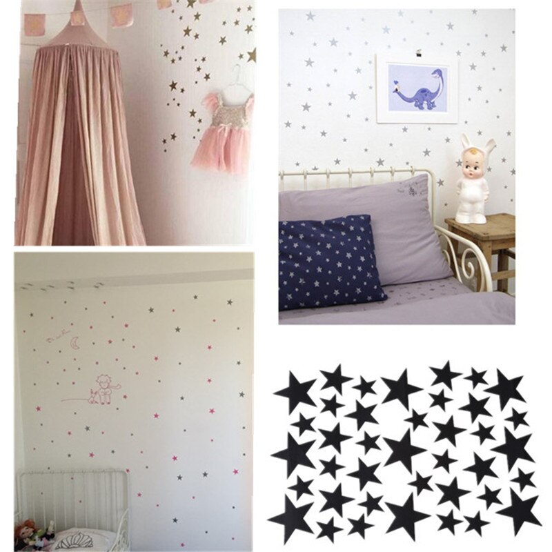 Cartoon Starry Muurstickers Voor Kinderen Kamers Home Decor Sterren Muurstickers Babykamer Diy Art Stickers