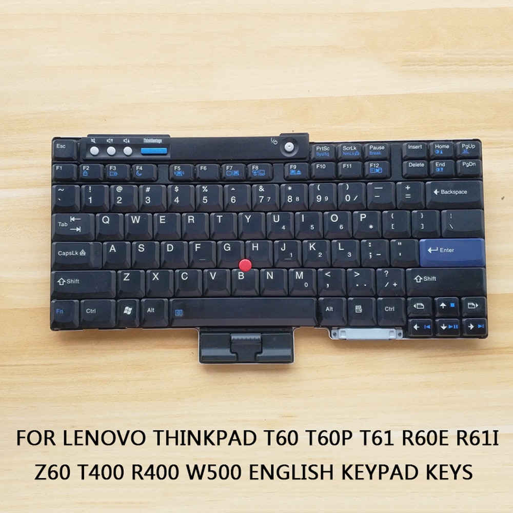 Laptop keyboard Replacement For Lenovo For Lenovo ThinkPad T60 T60P T61 R60E R61I Z60 T400 R400 W500 English keypad keys Used