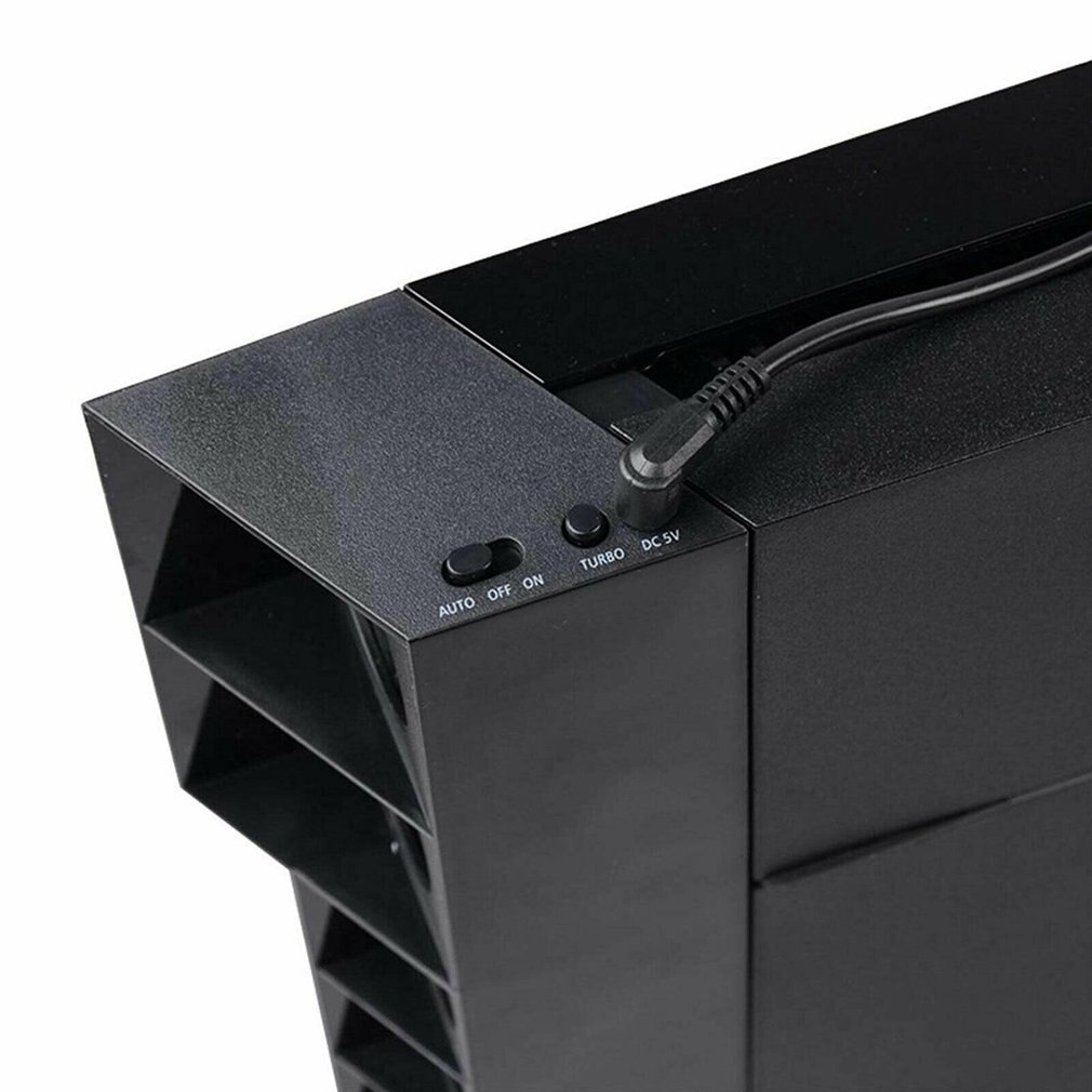TP4-005 Control de temperatura Turbo inteligente, enfriador USB, 5 ventiladores para Playstation 4 para ventilador de radiación PS4