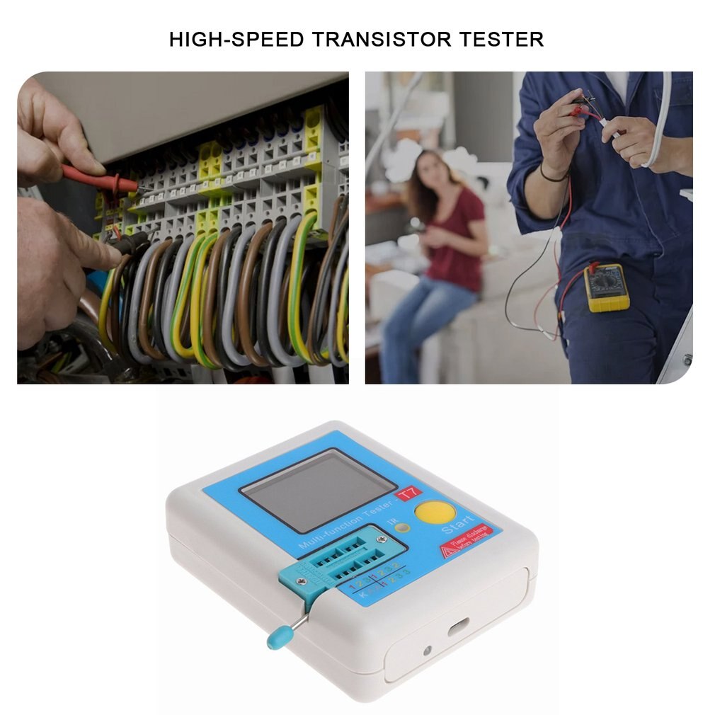 LCR-T7 High-Speed Transistor Tester Full-Color Tft-scherm Grafische Display Micro Usb Opladen Transistor Tester