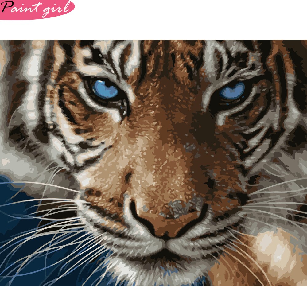 PaintEveryday Acrylic Paintings By Numbers Animals Oil Painting Handmade DIY Paintings Children Picture Fast: VA-1735