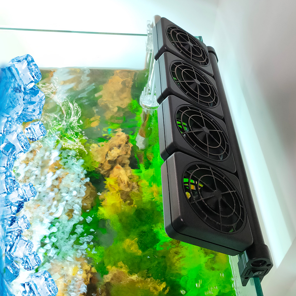 Aquarium Lüfter 100-240V Wasser Kühler für Aquarium Wasser Kühler Kühlung für Aquarium Garnelen/Gepflanzt zubehör Liefert