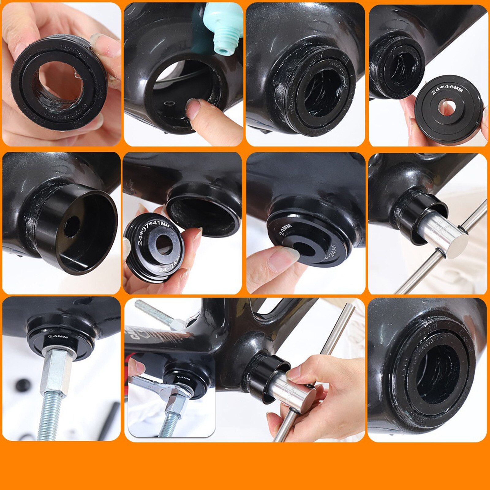 Bike Press Fit BB Tool Remover Bottom Bracket Bearing Installer Kit Removal BB86 BB30 BB91 BB92 PF30 Install Application Tool