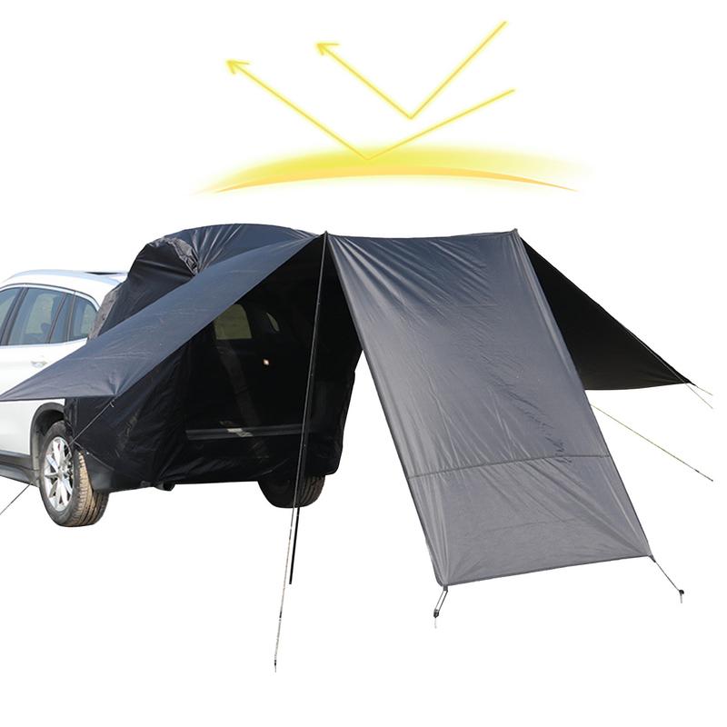 Tienda de campaña portátil para maletero de SUV, refugio exterior para puerta trasera de coche, accesorios de Camping, 3 caras