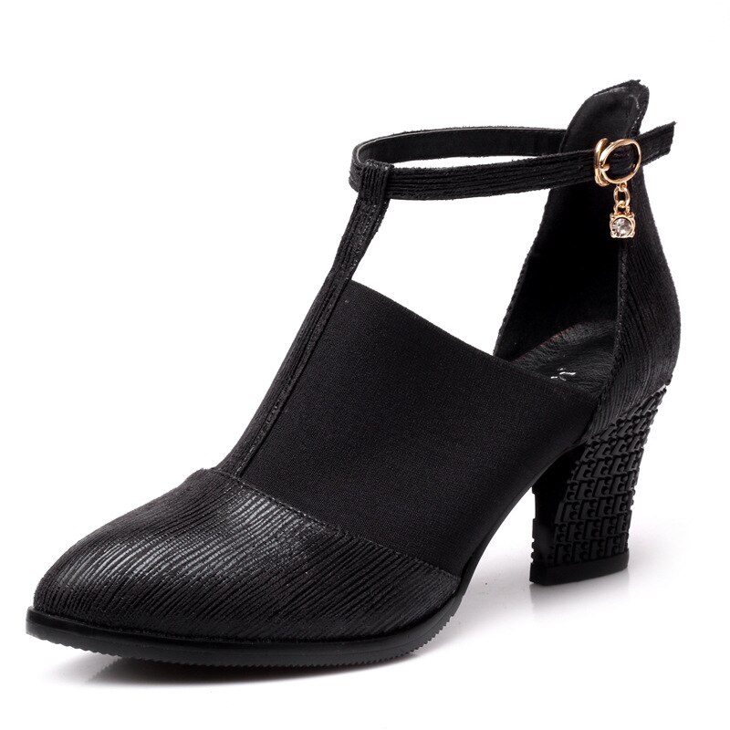 JIAJIA 8966 Dames Bruidsschoenen Gesloten teen 5cm Blok Lage Hak Satijnen Pumps Strass Trouwschoenen Kleur Ivoor,Grootte 38 EU