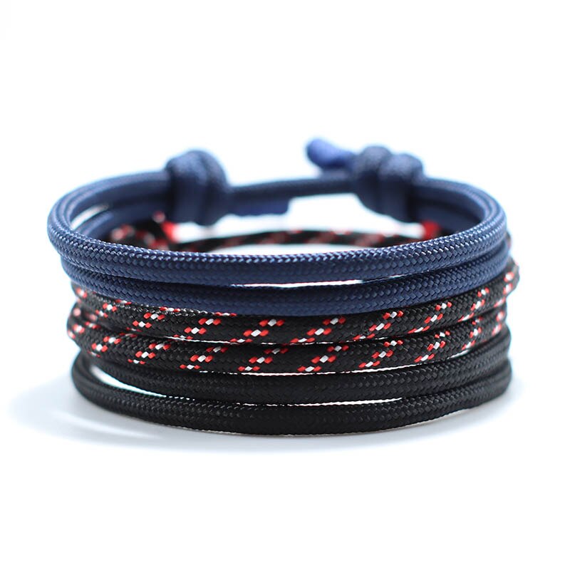 3pcs Set di braccialetti da uomo Paracord doppio strato regolabile filo rosso braccialetto sopravvivenza regalo brasiliano per fidanzato braccialetto Macram