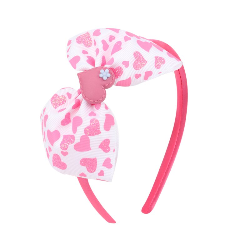 Kids Red Heart Print Hairband Children Party Hair Bands Girls Headband Decorations Ties for Valentines Day Hair Accessories: 9